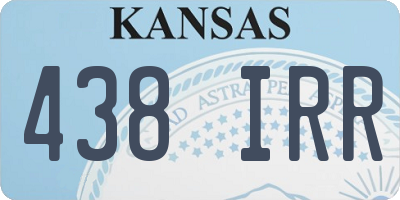 KS license plate 438IRR