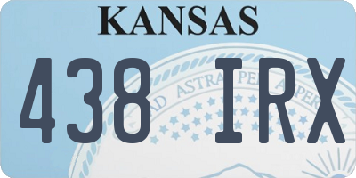 KS license plate 438IRX