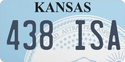 KS license plate 438ISA