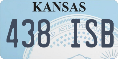 KS license plate 438ISB