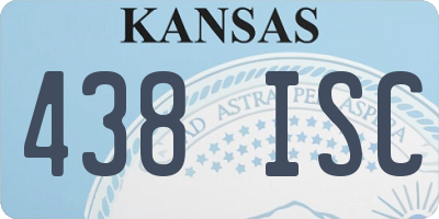 KS license plate 438ISC