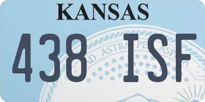 KS license plate 438ISF