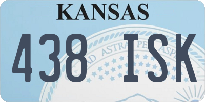 KS license plate 438ISK