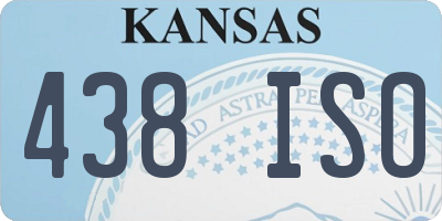 KS license plate 438ISO