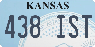 KS license plate 438IST