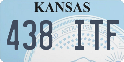 KS license plate 438ITF