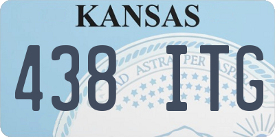 KS license plate 438ITG