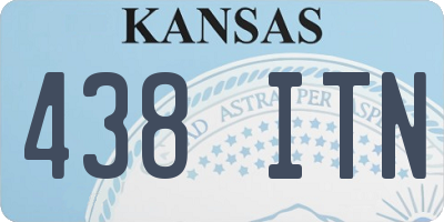 KS license plate 438ITN