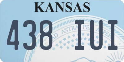 KS license plate 438IUI