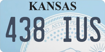 KS license plate 438IUS