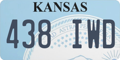 KS license plate 438IWD