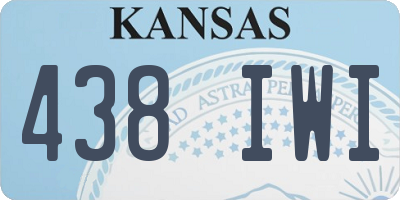 KS license plate 438IWI