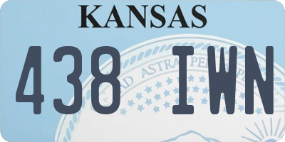KS license plate 438IWN