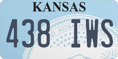 KS license plate 438IWS