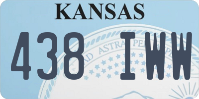 KS license plate 438IWW
