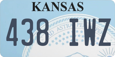 KS license plate 438IWZ