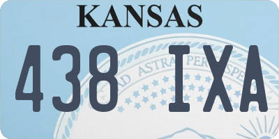 KS license plate 438IXA