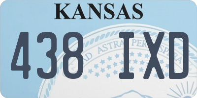 KS license plate 438IXD