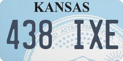 KS license plate 438IXE