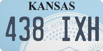 KS license plate 438IXH