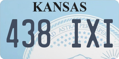 KS license plate 438IXI