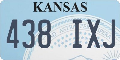 KS license plate 438IXJ