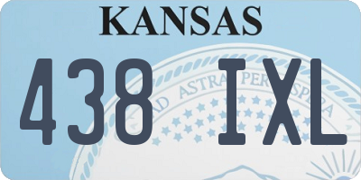 KS license plate 438IXL