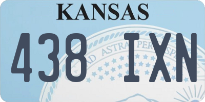 KS license plate 438IXN