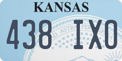 KS license plate 438IXO