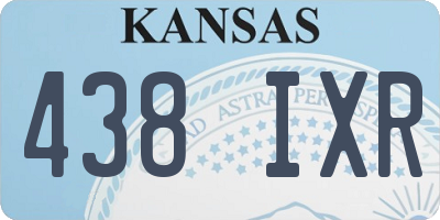 KS license plate 438IXR