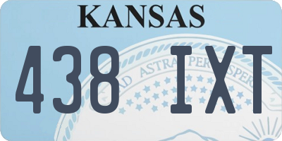 KS license plate 438IXT