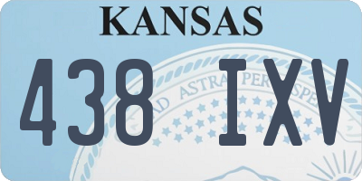 KS license plate 438IXV