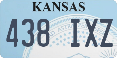 KS license plate 438IXZ
