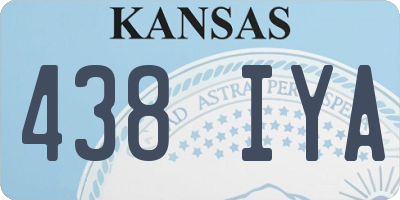 KS license plate 438IYA