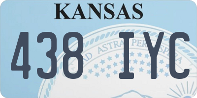 KS license plate 438IYC