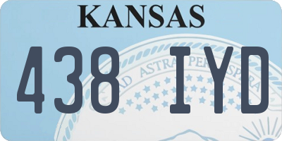 KS license plate 438IYD