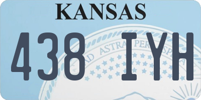 KS license plate 438IYH