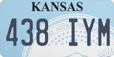 KS license plate 438IYM
