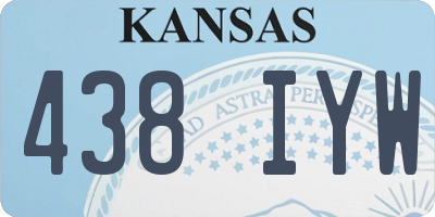 KS license plate 438IYW