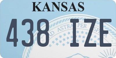 KS license plate 438IZE