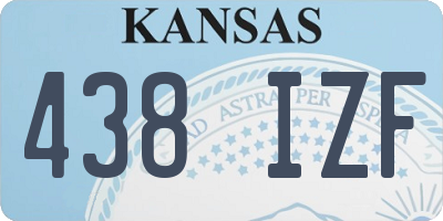KS license plate 438IZF