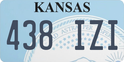 KS license plate 438IZI