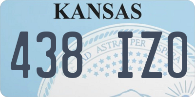 KS license plate 438IZO