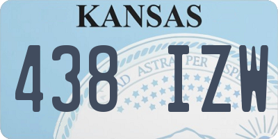 KS license plate 438IZW