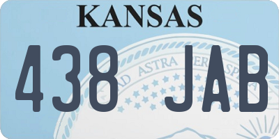 KS license plate 438JAB