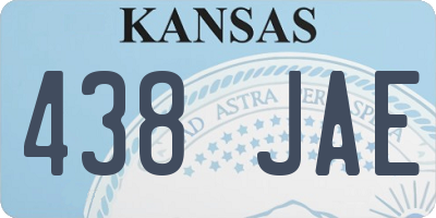 KS license plate 438JAE
