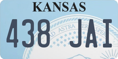 KS license plate 438JAI