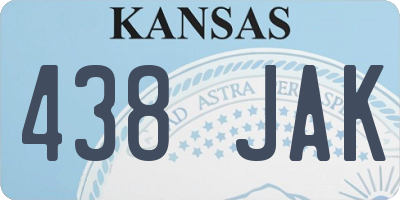 KS license plate 438JAK