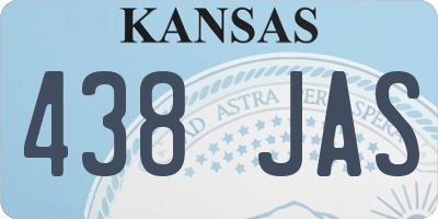 KS license plate 438JAS