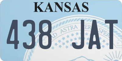 KS license plate 438JAT
